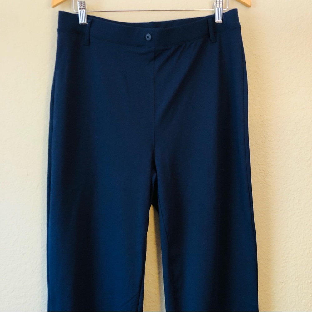 Yogipace Women's Yoga Pant XL Navy Blue Bootcut Back Pockets w/ Belt Loops